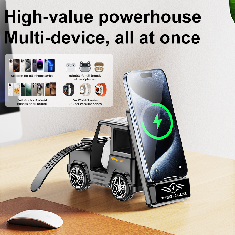 Wireless Charger Watch - Cargador Inalámbrico Multifuncional 3 en 1
