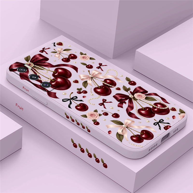 Vivo V40 - Funda con diseño de lazo rosa