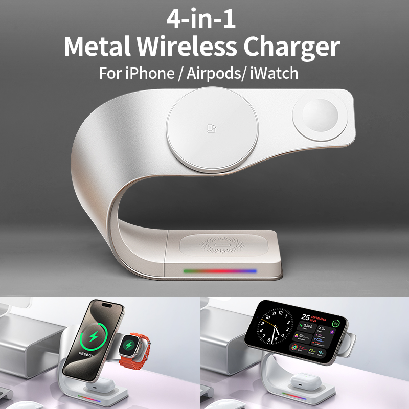 Cargador Inalámbrico 4 en 1 co - Wireless Charger Watch reseña y precio