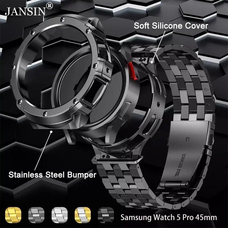 Caja y Correa de Acero Inoxida - Accessories For Galaxy Watch 5 reseña y precio