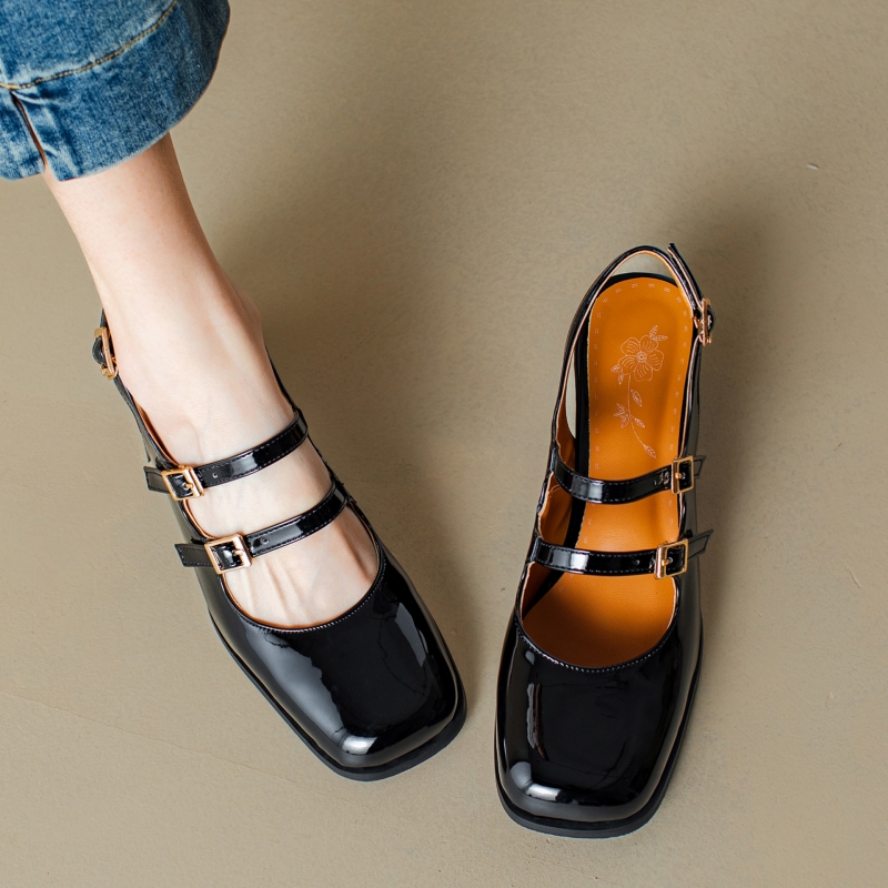 Zapatos elegantes de tacón alt - Leather Classic Strap reseña y precio