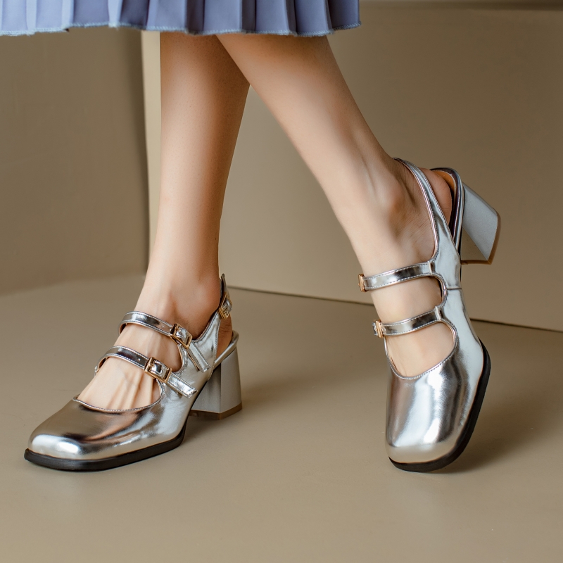 Zapatos elegantes de tacón alt - Leather Classic Strap reseña y precio