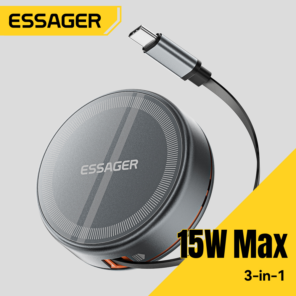 Essager 15W 3 en 1 cargador in - Wireless Charger Watch reseña y precio
